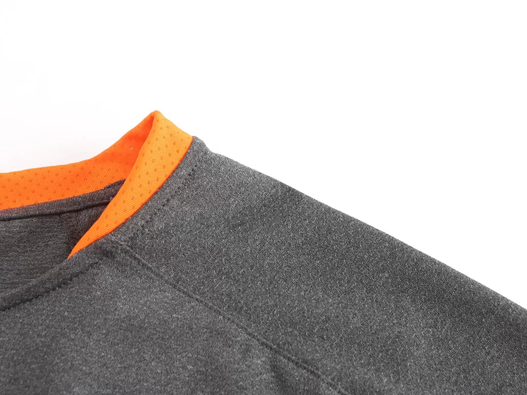 MP205_OR, T-SHIRT PESSO BREEZE, GRIS-ORANGE
