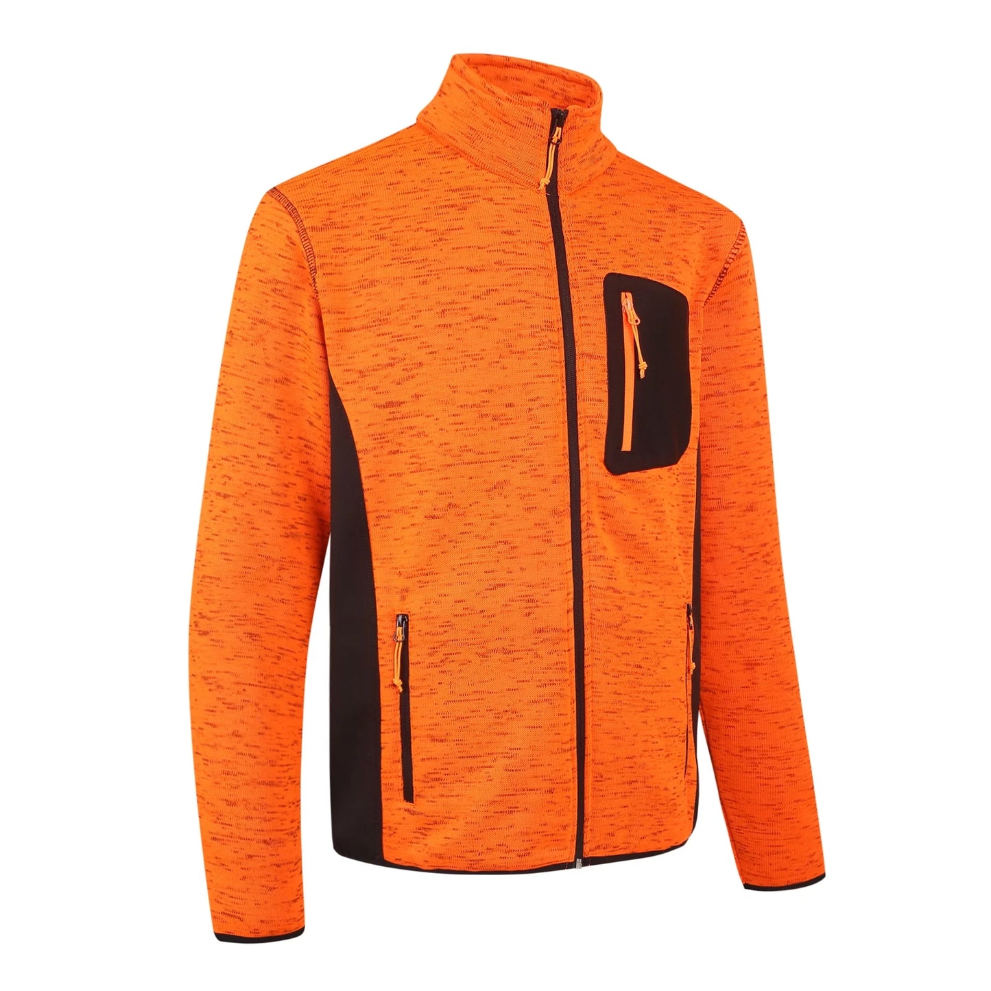 FLORENCE_OR, WARM ZIP THROUGH FLEECE JACKET PESSO FLORENCE, ORANGE