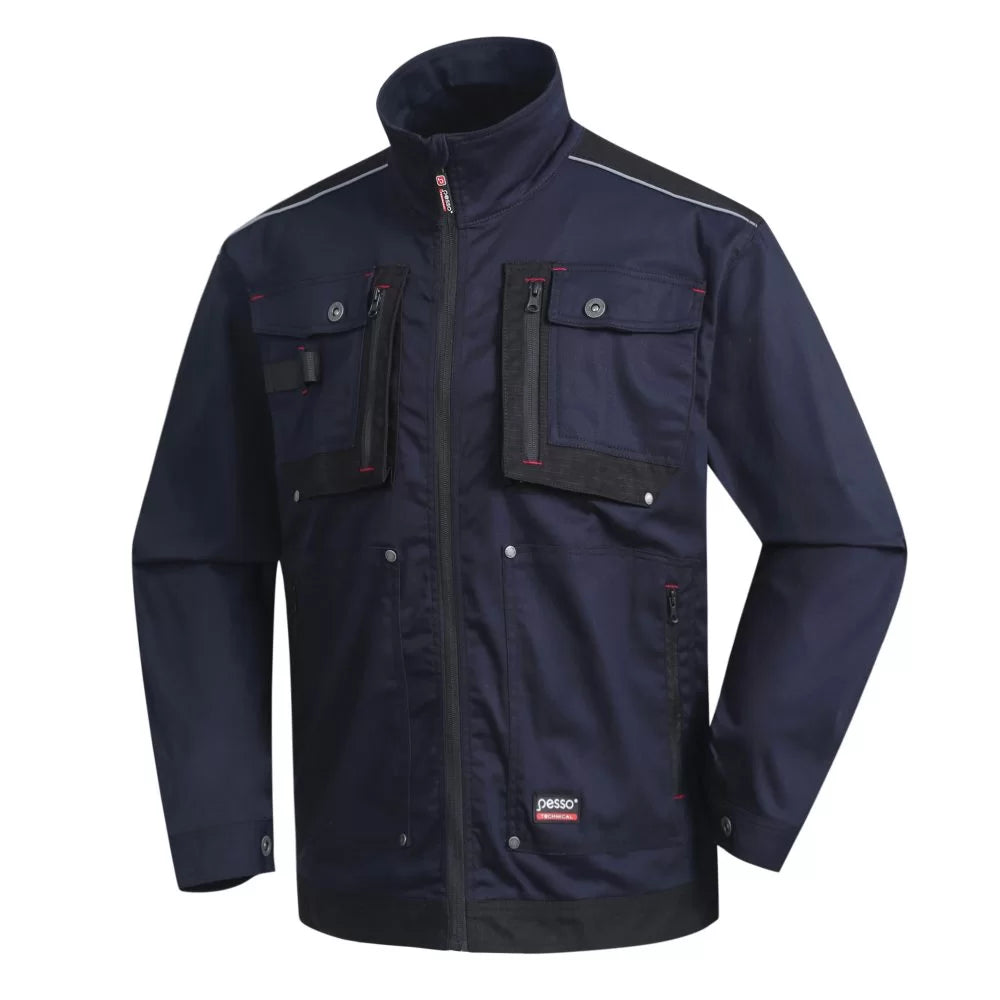 DS215M, VESTE DE TRAVAIL PESSO STRETCH 215, BLEU MARINE