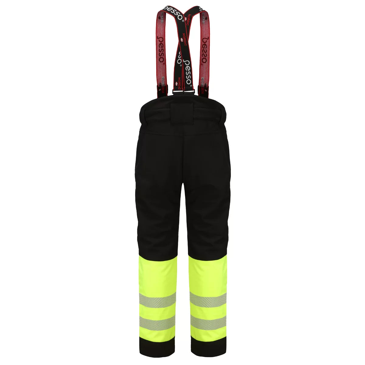 BARNABI_HVJ, SOFTSHELL WINTER TROUSERS PESSO, BLACK/YELLOW