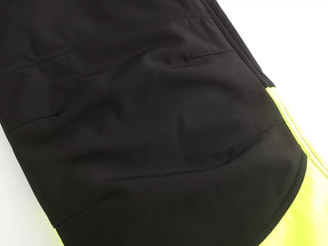 BARNABI_HVJ, SOFTSHELL WINTER TROUSERS PESSO, BLACK/YELLOW