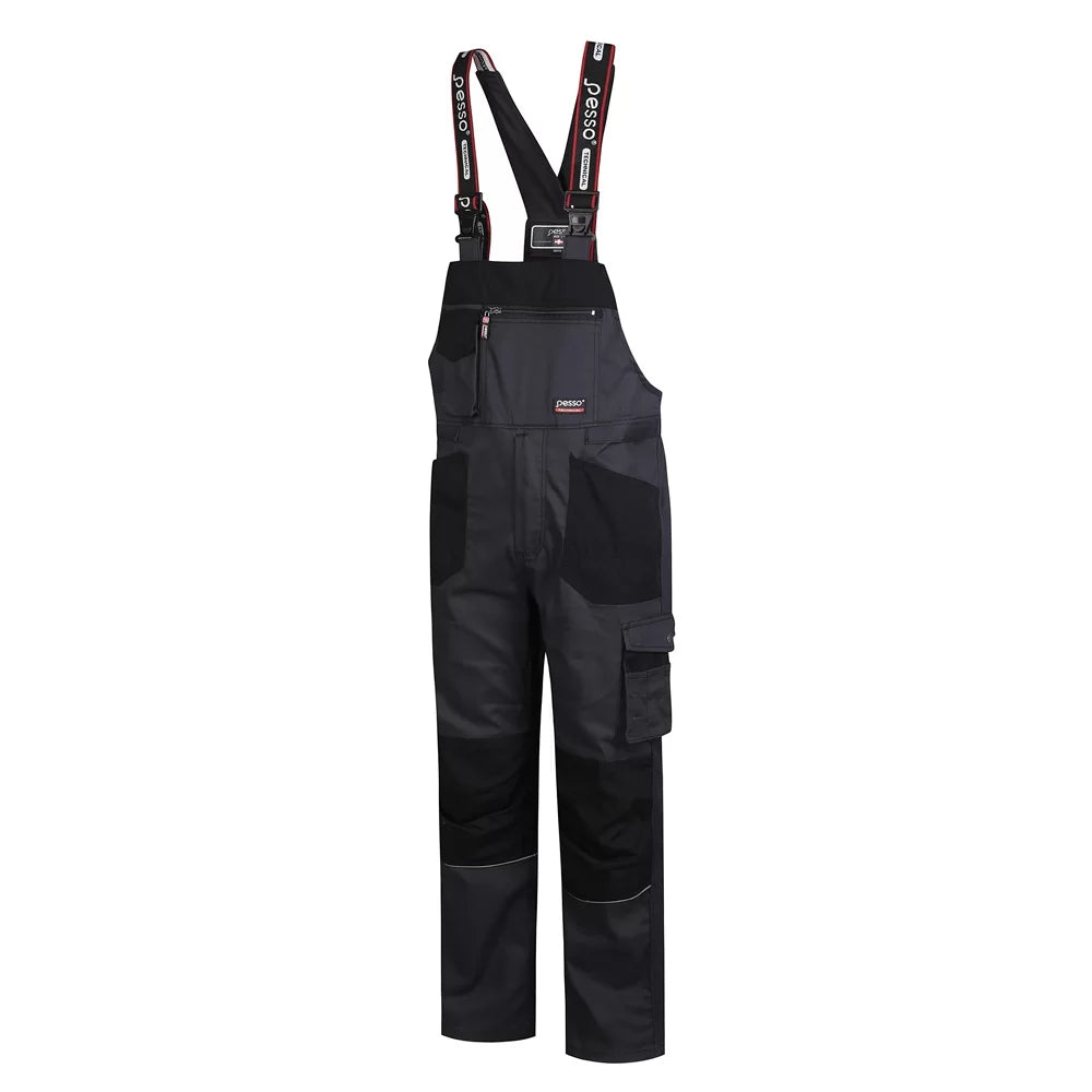 DPSTRETCHP, WORKWEAR BIBPANTS PESSO STRETCH, GREY