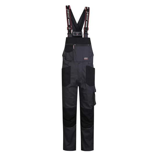 DPSTRETCHP, WORKWEAR BIBPANTS PESSO STRETCH, GREY