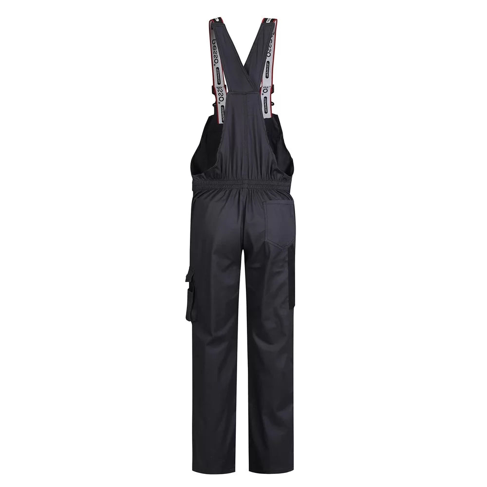 DPSTRETCHP, WORKWEAR BIBPANTS PESSO STRETCH, GREY