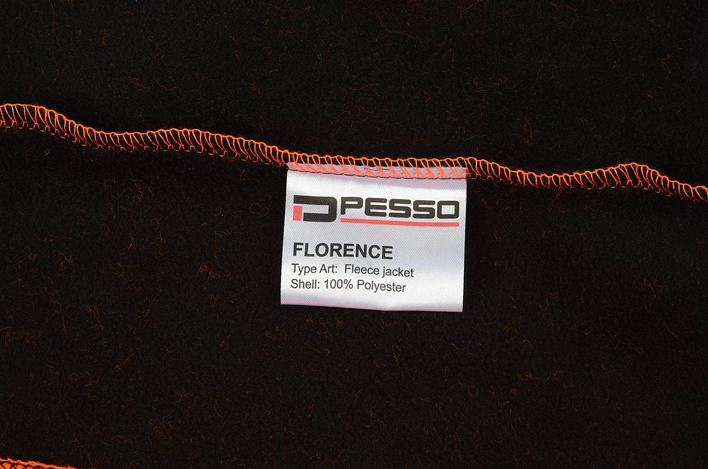 FLORENCE_OR, WARM ZIP THROUGH FLEECE JACKET PESSO FLORENCE, ORANGE