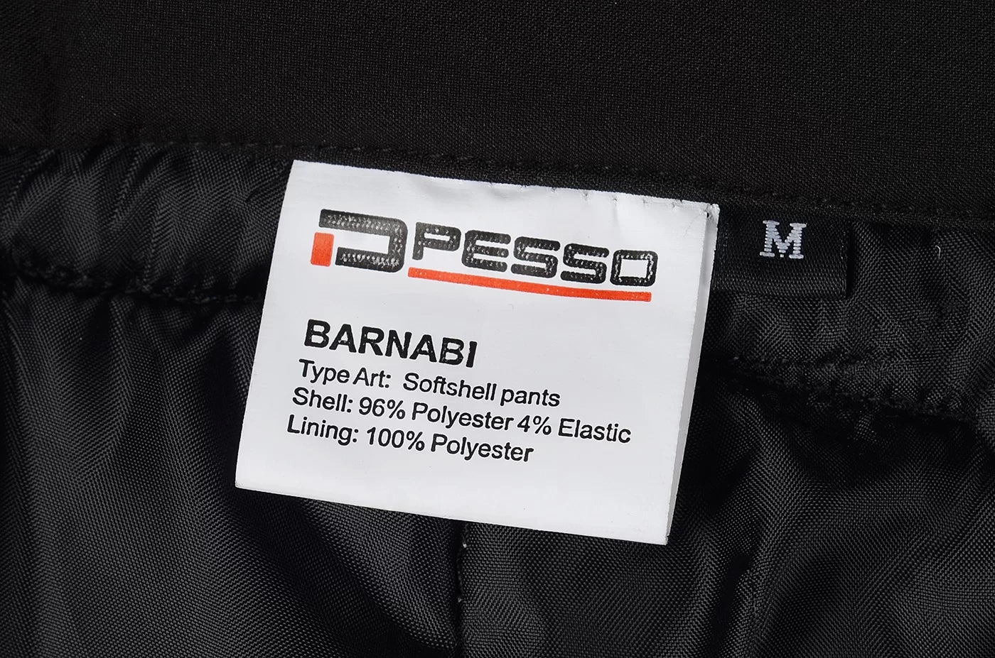 BARNABI, SOFTSHELL WINTER TROUSERS PESSO, BLACK