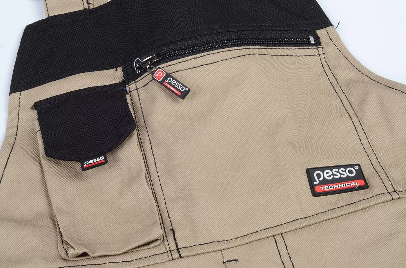 DPBZ, WORKWEAR BIBPANTS PESSO, CVC TWILL, BEIGE