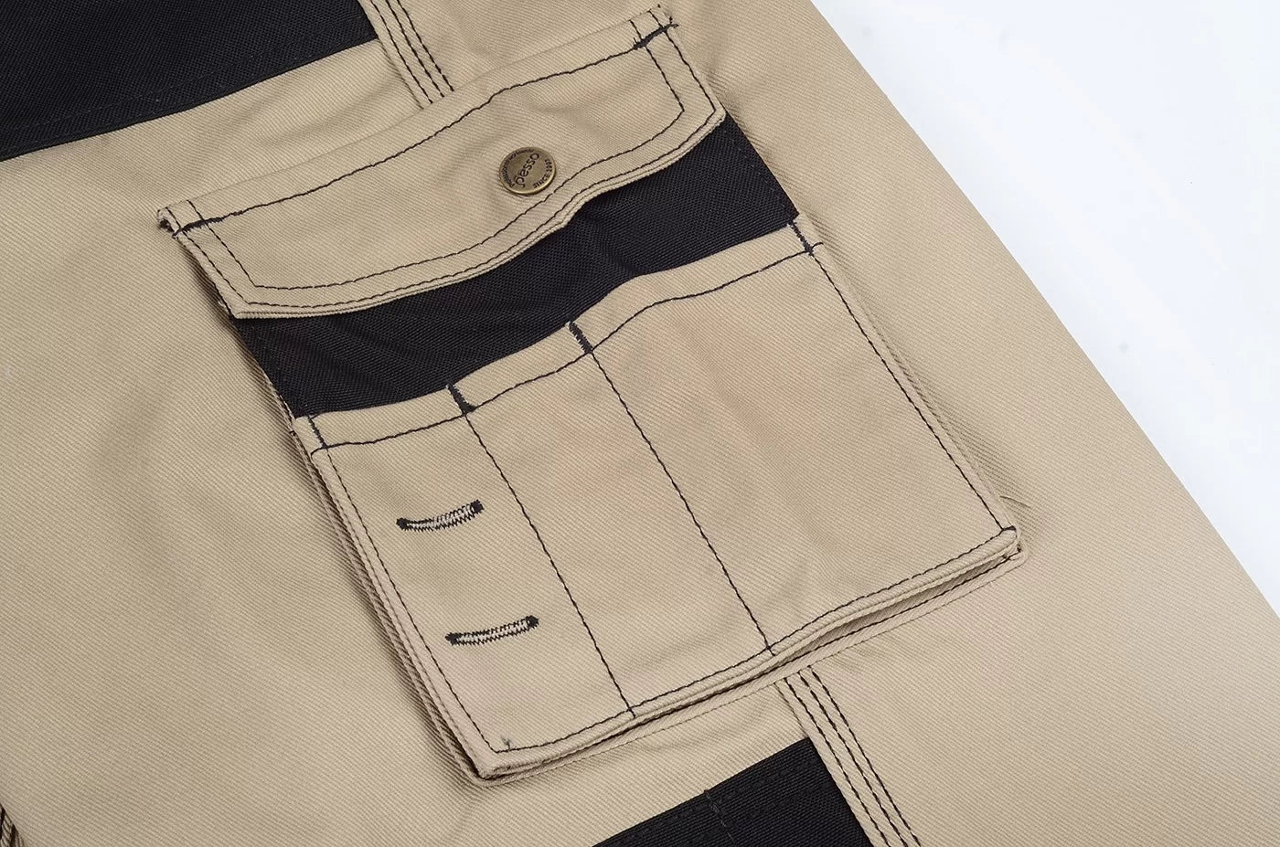 DPBZ, WORKWEAR BIBPANTS PESSO, CVC TWILL, BEIGE