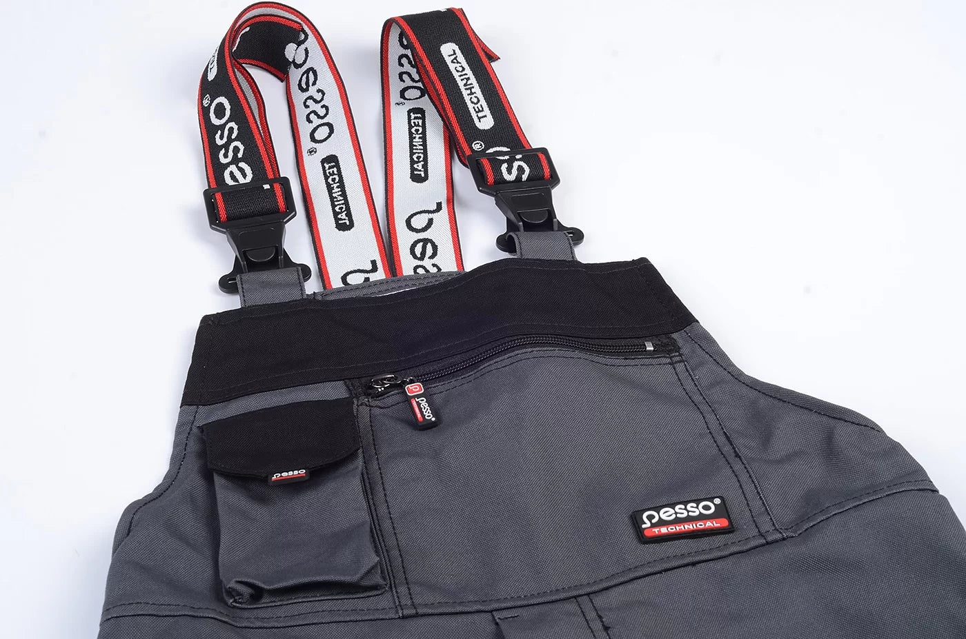 DPCP, WORKWEAR BIBPANTS CANVAS PESSO, GREY