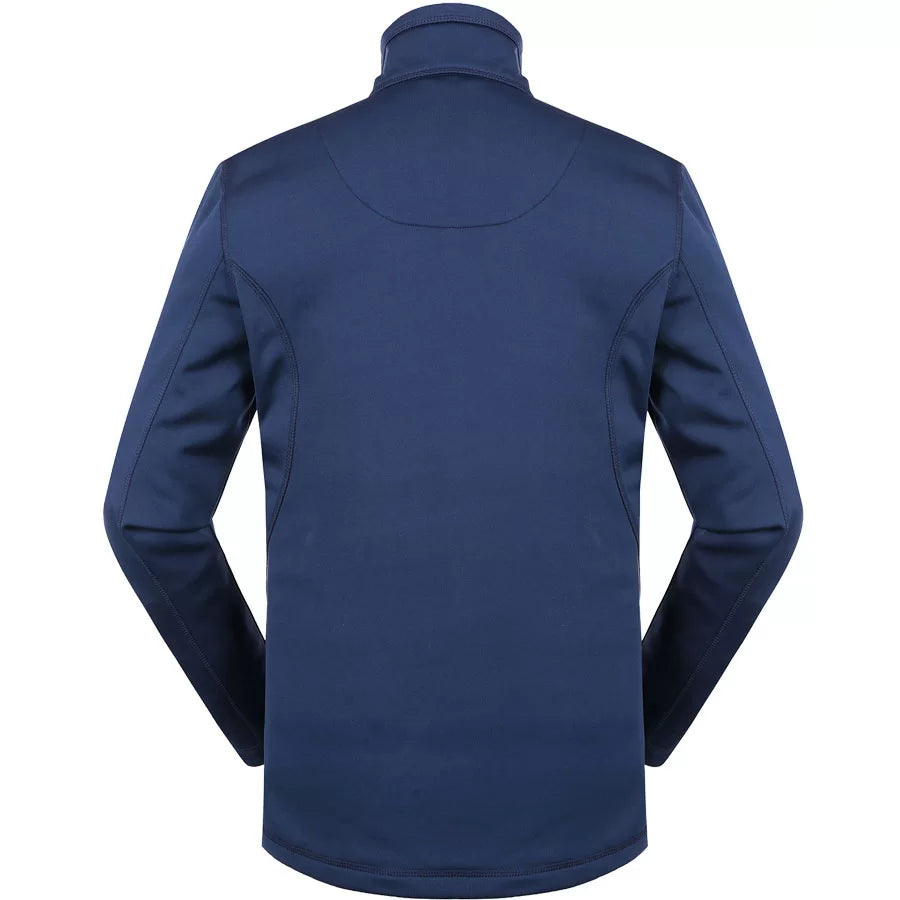 DZP725M, ZIP THROUGH 4-WAY STRETCH SWEATER PESSO 725, NAVY