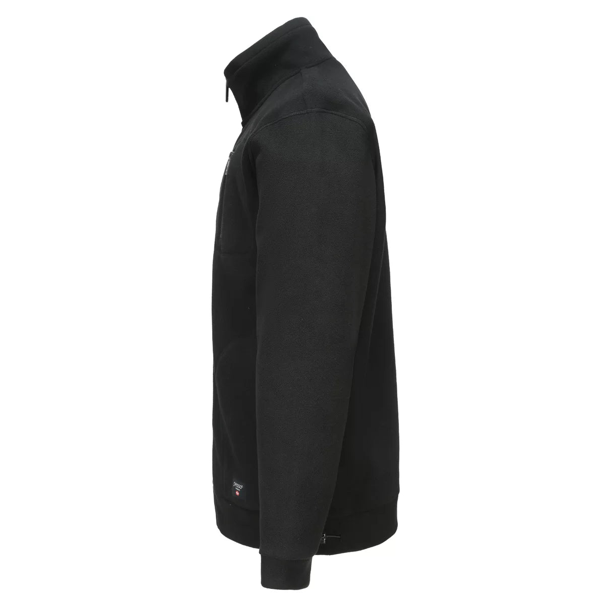 FMJN, ZIP THROUGH FLEECE SWEATER PESSO, BLACK