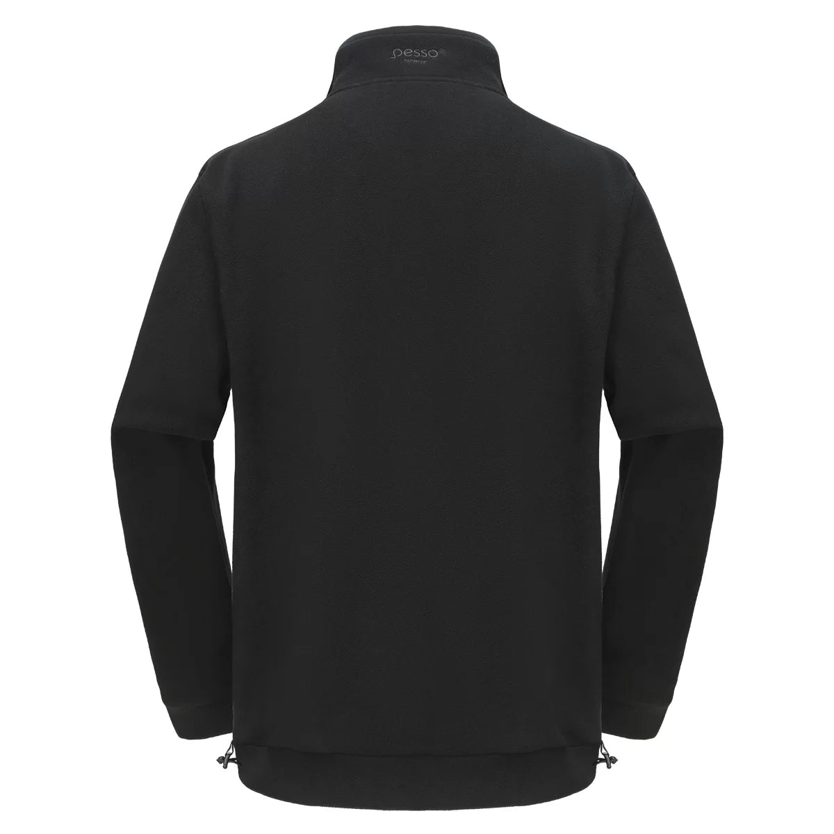 FMJN, ZIP THROUGH FLEECE SWEATER PESSO, BLACK