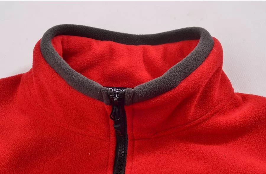 FMR, ZIP THROUGH FLEECE SWEATER PESSO, RED