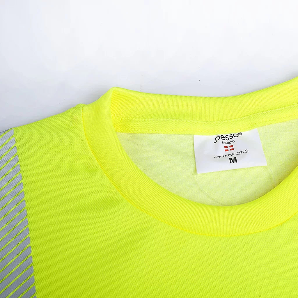 HVMCOT_G, T-SHIRT HAUTE VISIBILITÉ PESSO HVMCOT, JAUNE