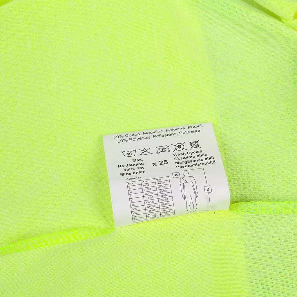 HVMIL_G, HIGH VISIBILITY LONG SLEEVE T-SHIRT PESSO HVMIL, YELLOW