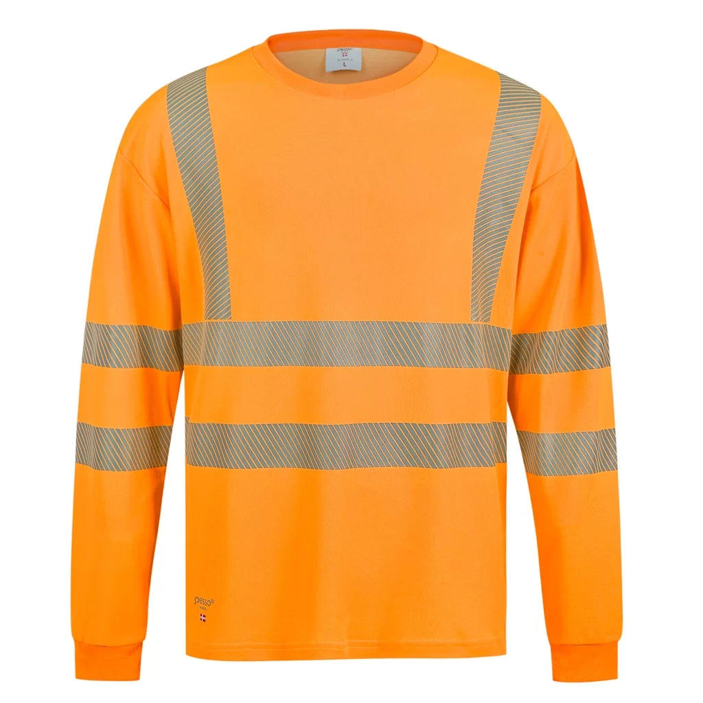 HVMIL_OR, HIGH VISIBILITY LONG SLEEVE T-SHIRT PESSO, ORANGE