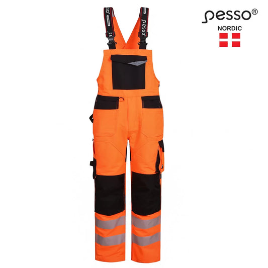 DP135OR URANUS FLEXPRO WORKWEAR BIBPANTS PESSO, ORANGE