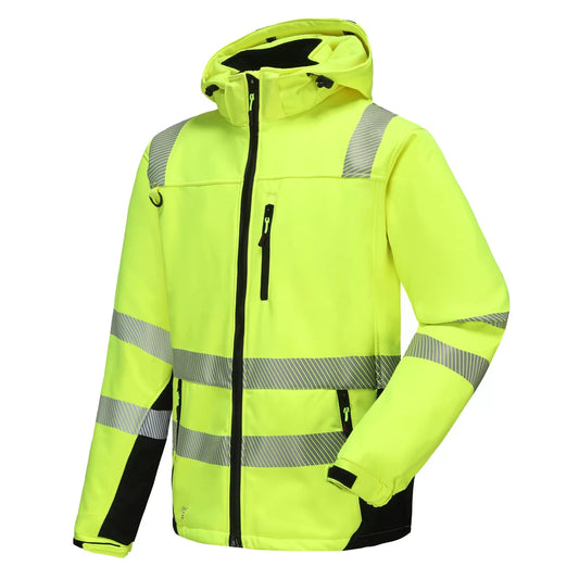 CALGARY_G, SOFTSHELL JACKET PESSO CALGARY HI-VIS, YELLOW