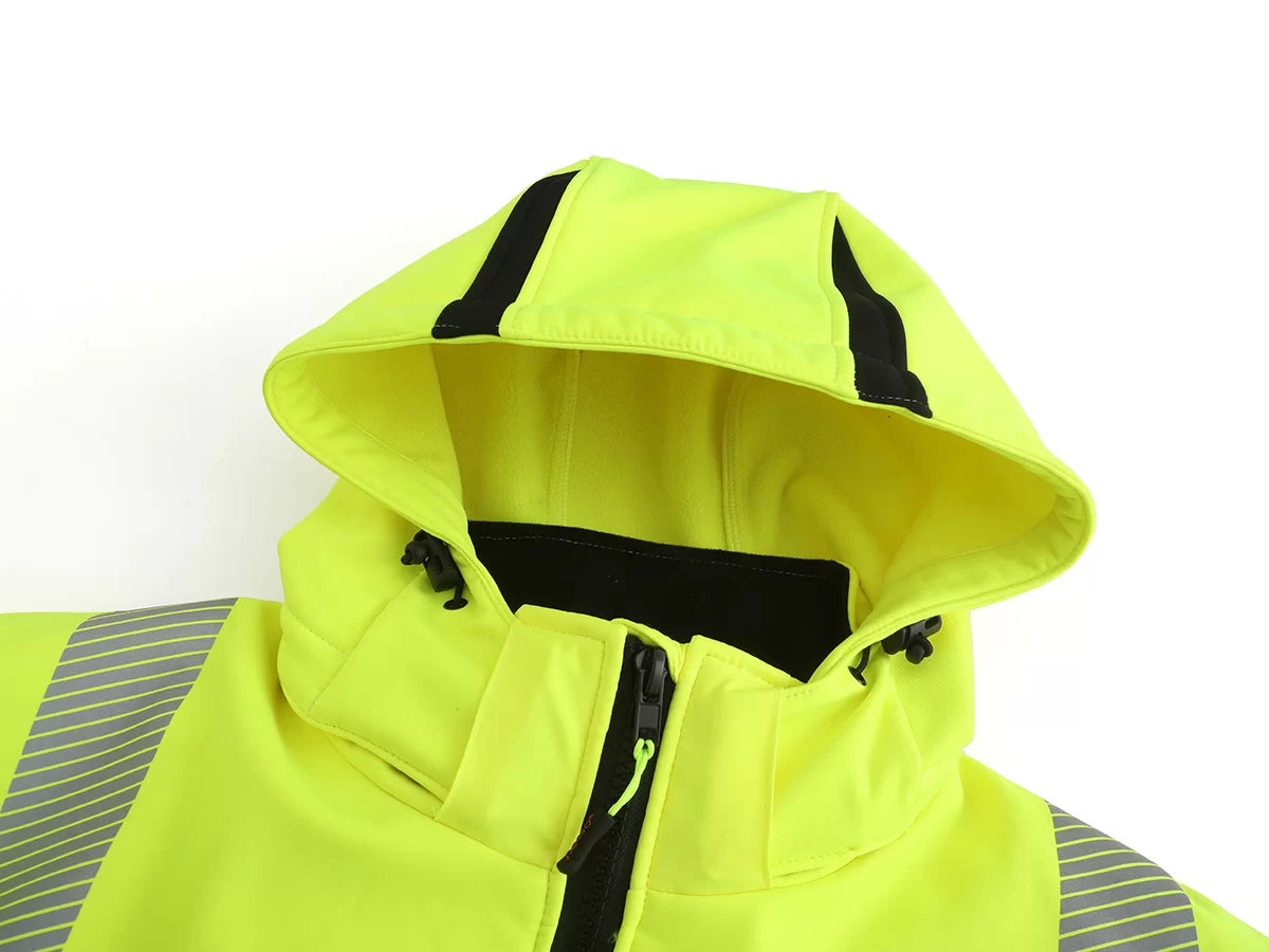 CALGARY_G, SOFTSHELL JACKET PESSO CALGARY HI-VIS, YELLOW