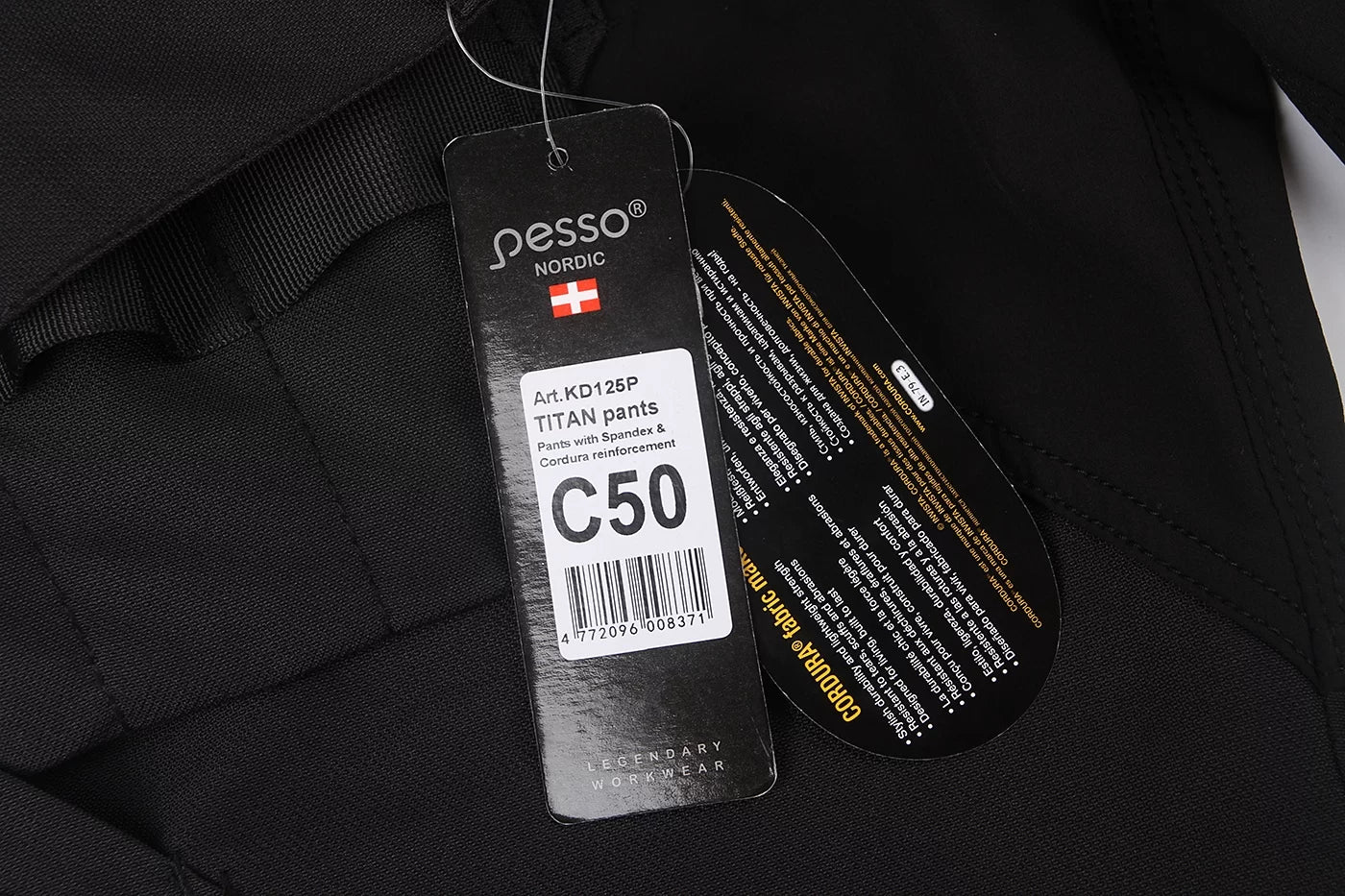 KD125P, WORKWEAR TROUSERS PESSO TITAN FLEXPRO 125, BLACK