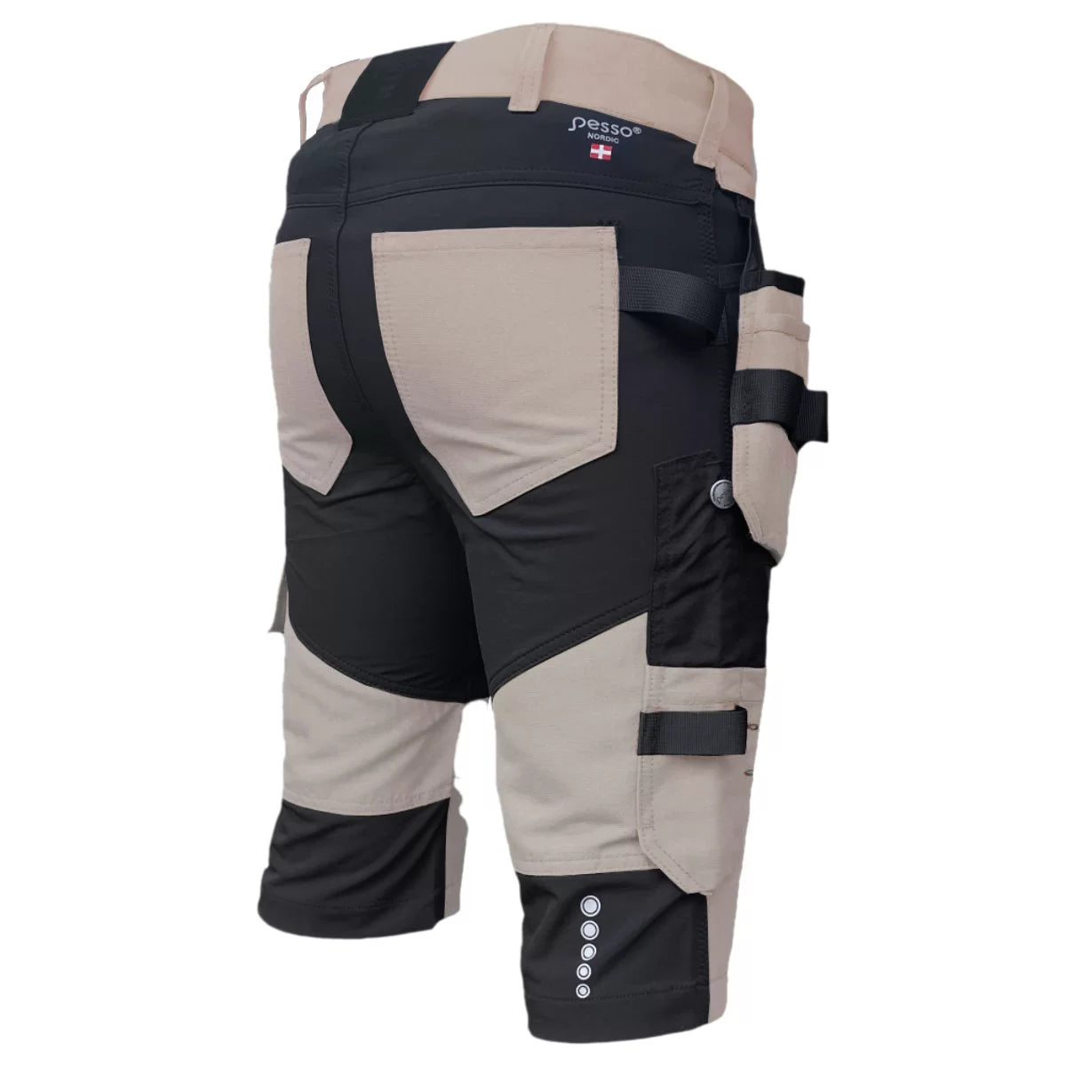 KB125B, WORKWEAR SHORTS PESSO TITAN FLEXPRO 125, BEIGE