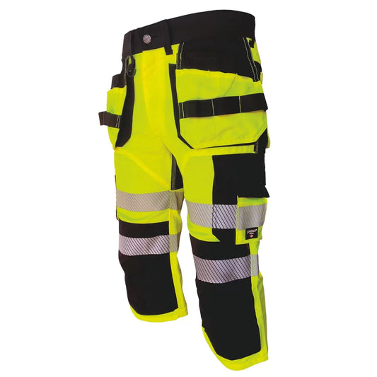 KB135G, WORKWEAR 3/4 SHORT TROUSERS PESSO URANUS FLEXPRO 135, YELLOW