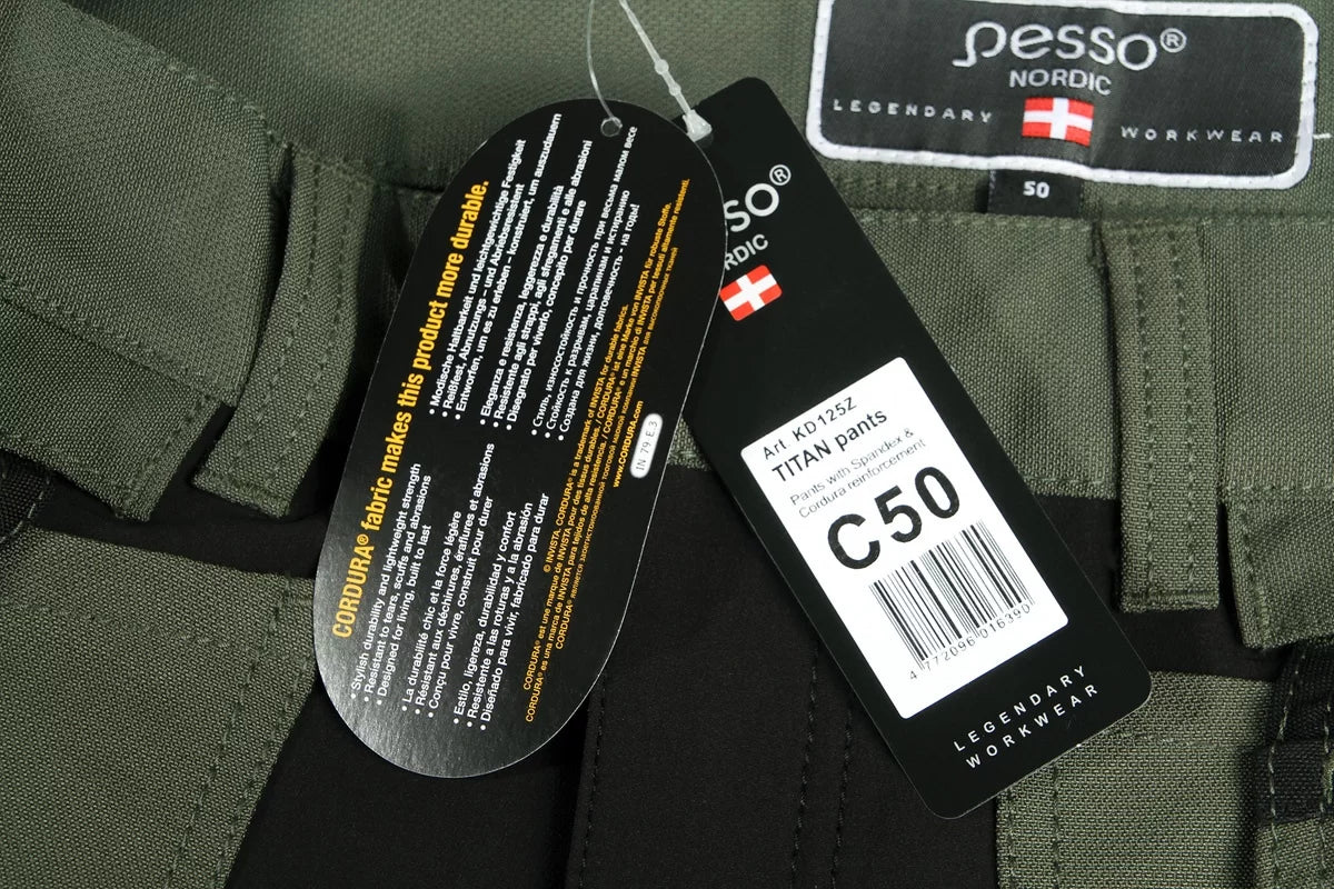 KD125Z, WORKWEAR TROUSERS PESSO TITAN FLEXPRO, GREEN