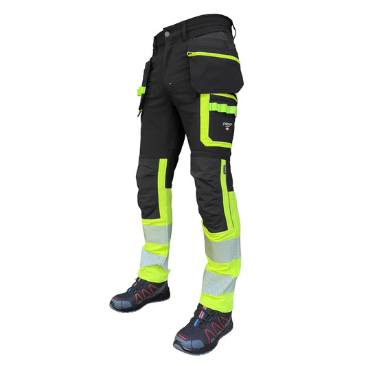 KD175_HVG, WORKWEAR TROUSERS PESSO JUPITER FLEX FIT KD175_HVG, YELLOW