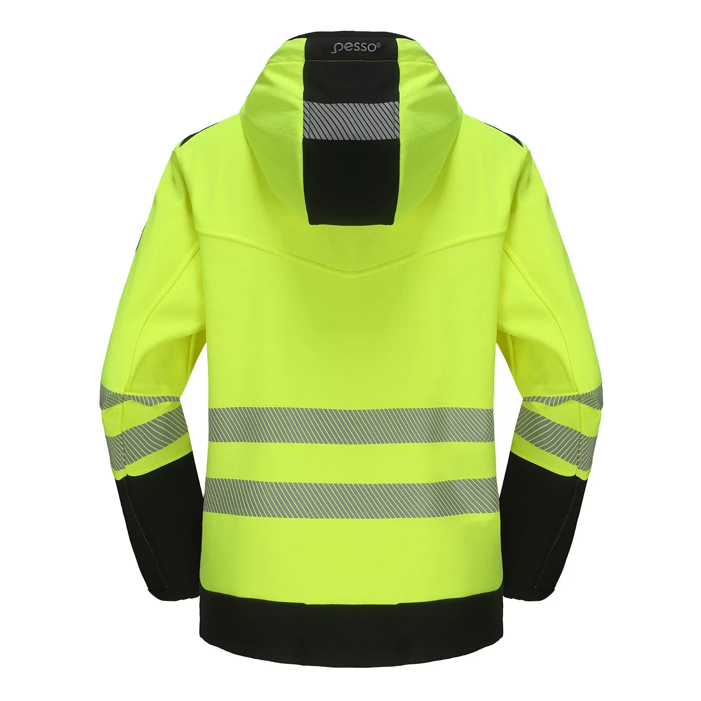 LEO_HVG, RIPSTOP SOFTSHELL JACKET PESSO LEO, BLACK/YELLOW