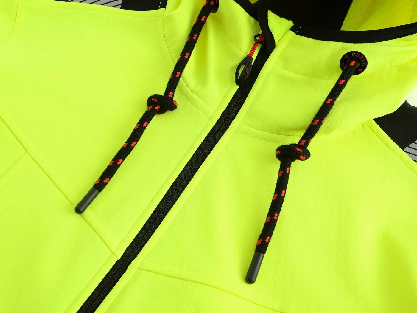 LEO_HVG, RIPSTOP SOFTSHELL JACKET PESSO LEO, BLACK/YELLOW