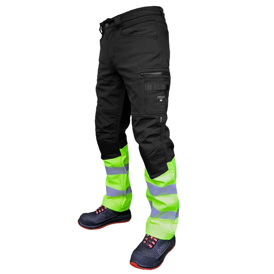 MERCURY_G, SOFTSHELL PANTS PESSO MERCURY_G BLACK/YELLOW