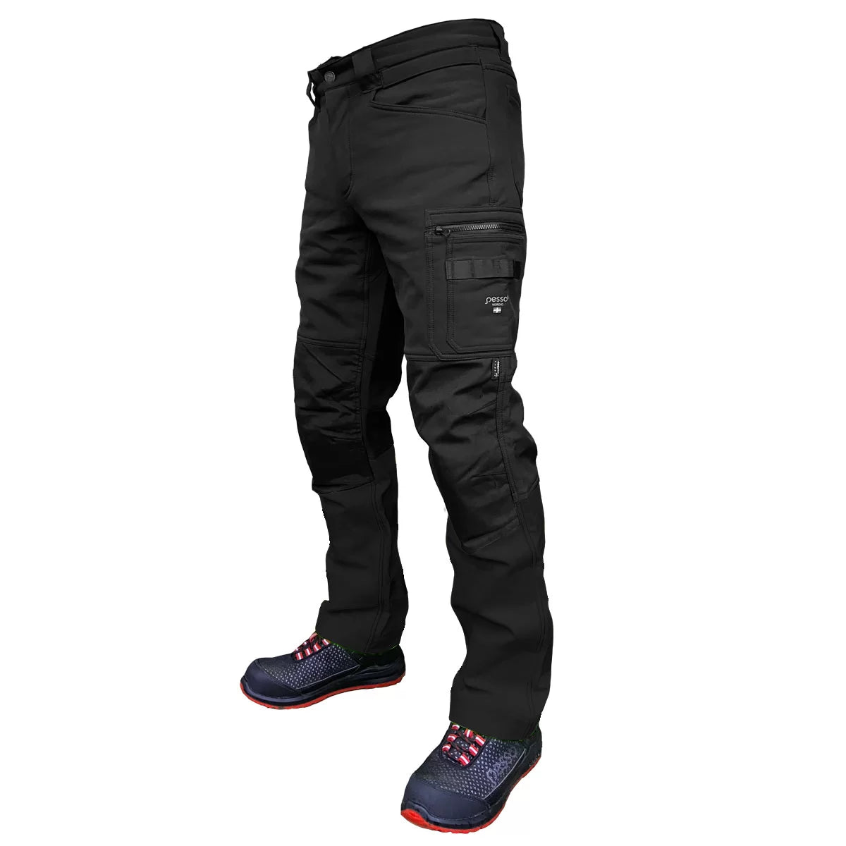 KD145B, MERCURY_J, SOFTSHELL PANTS PESSO MERCURY, BLACK