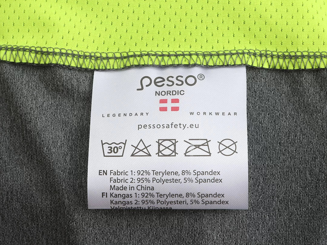 MP205_G, T-SHIRT PESSO BREEZE, GREY-YELLOW