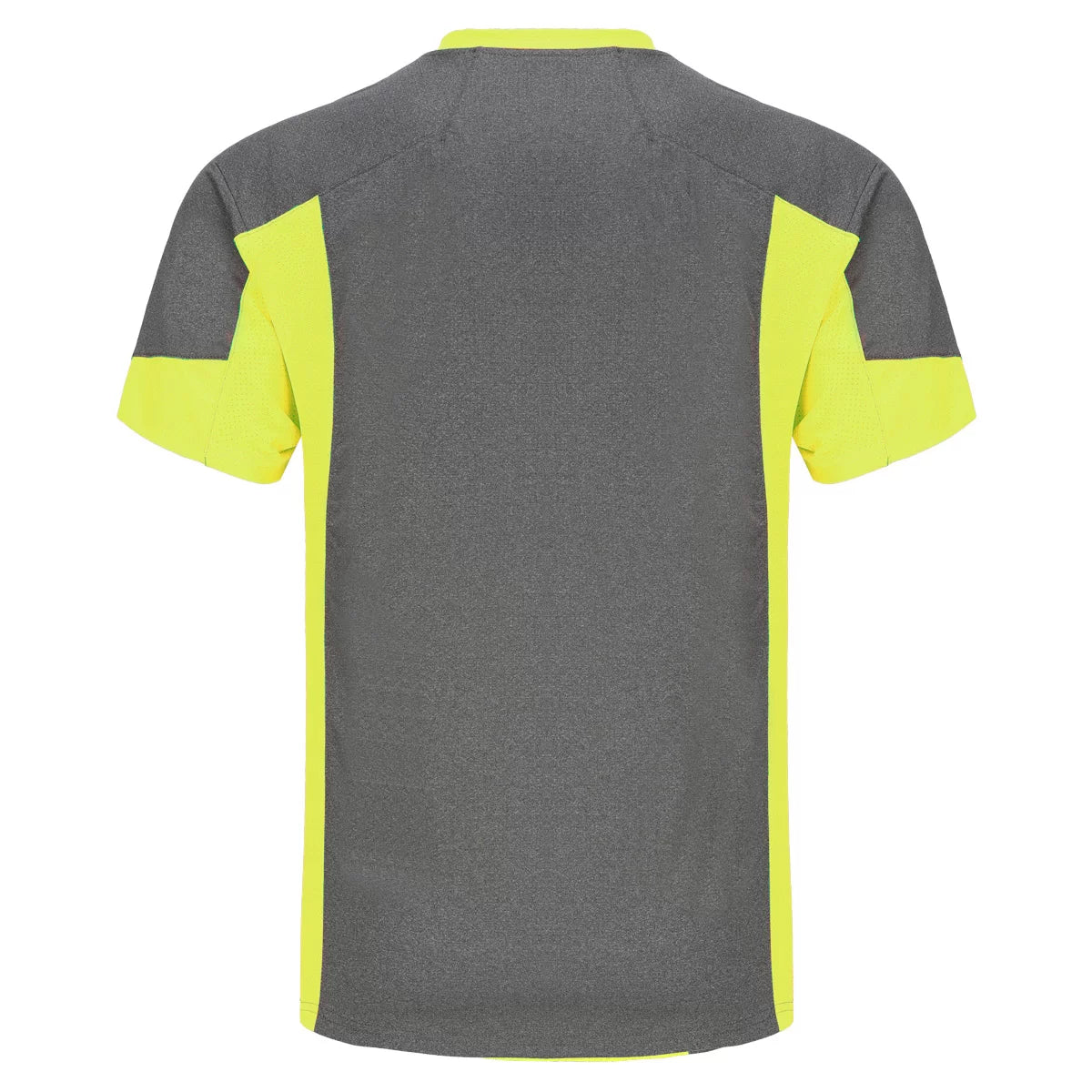 MP205_G, T-SHIRT PESSO BREEZE, GREY-YELLOW