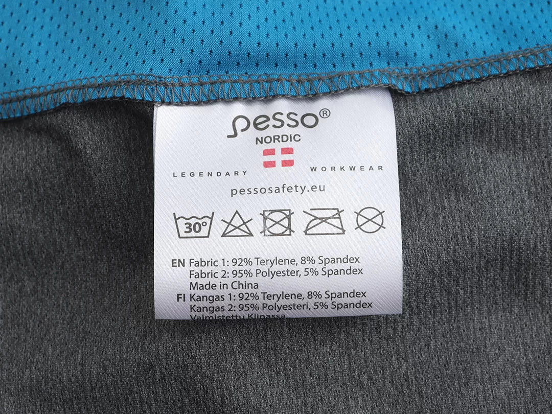 MP205_M, T-SHIRT PESSO BREEZE, GREY-BLUE