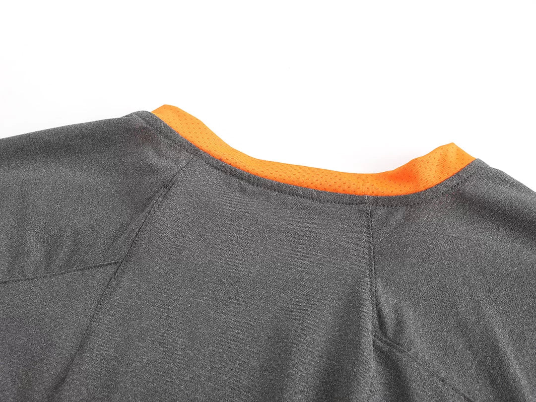 MP205_OR, T-SHIRT PESSO BREEZE, GREY-ORANGE