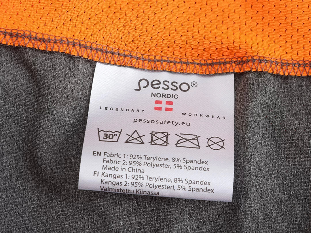 MP205_OR, T-SHIRT PESSO BREEZE, GREY-ORANGE