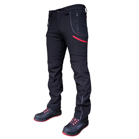 NEBRASKA_J, SOFTSHELL PANTS PESSO NEBRASKA, BLACK