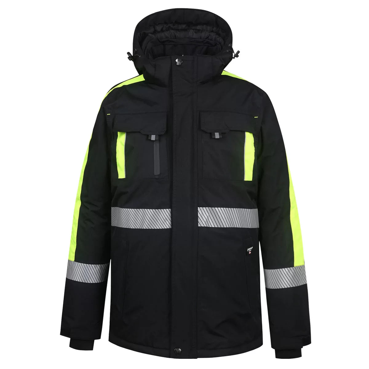 NOVA_J, WATERPROOF WINTER JACKET PESSO NOVA, BLACK – YELLOW