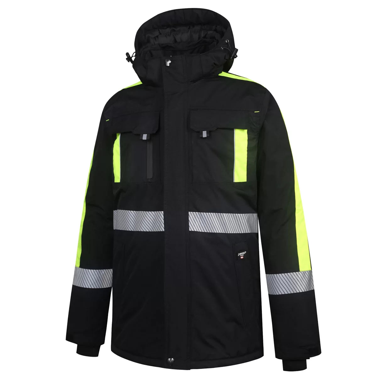 NOVA_J, WATERPROOF WINTER JACKET PESSO NOVA, BLACK – YELLOW