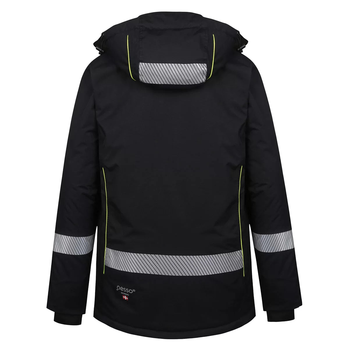 NOVA_J, WATERPROOF WINTER JACKET PESSO NOVA, BLACK – YELLOW