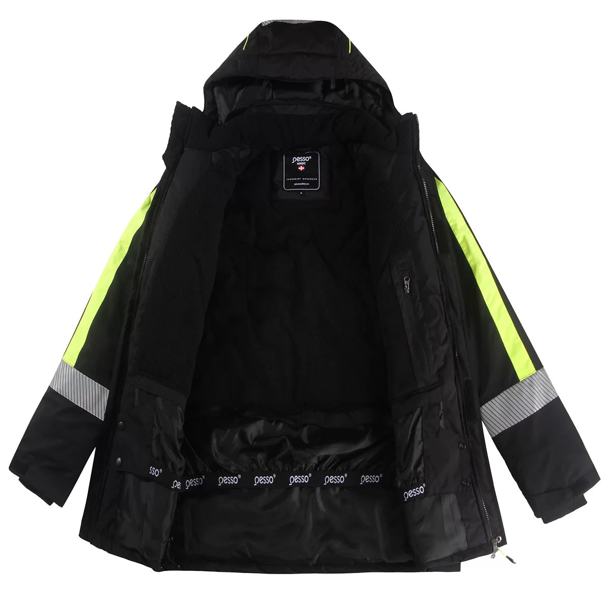 NOVA_J, WATERPROOF WINTER JACKET PESSO NOVA, BLACK – YELLOW