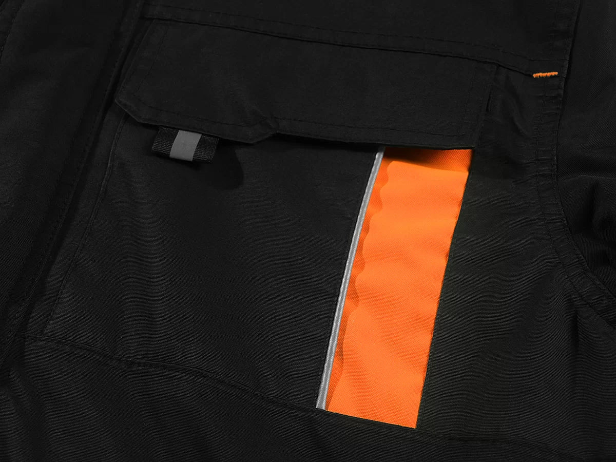 NOVA_OR, VESTE D'HIVER IMPERMÉABLE PESSO NOVA, NOIR ORANGE