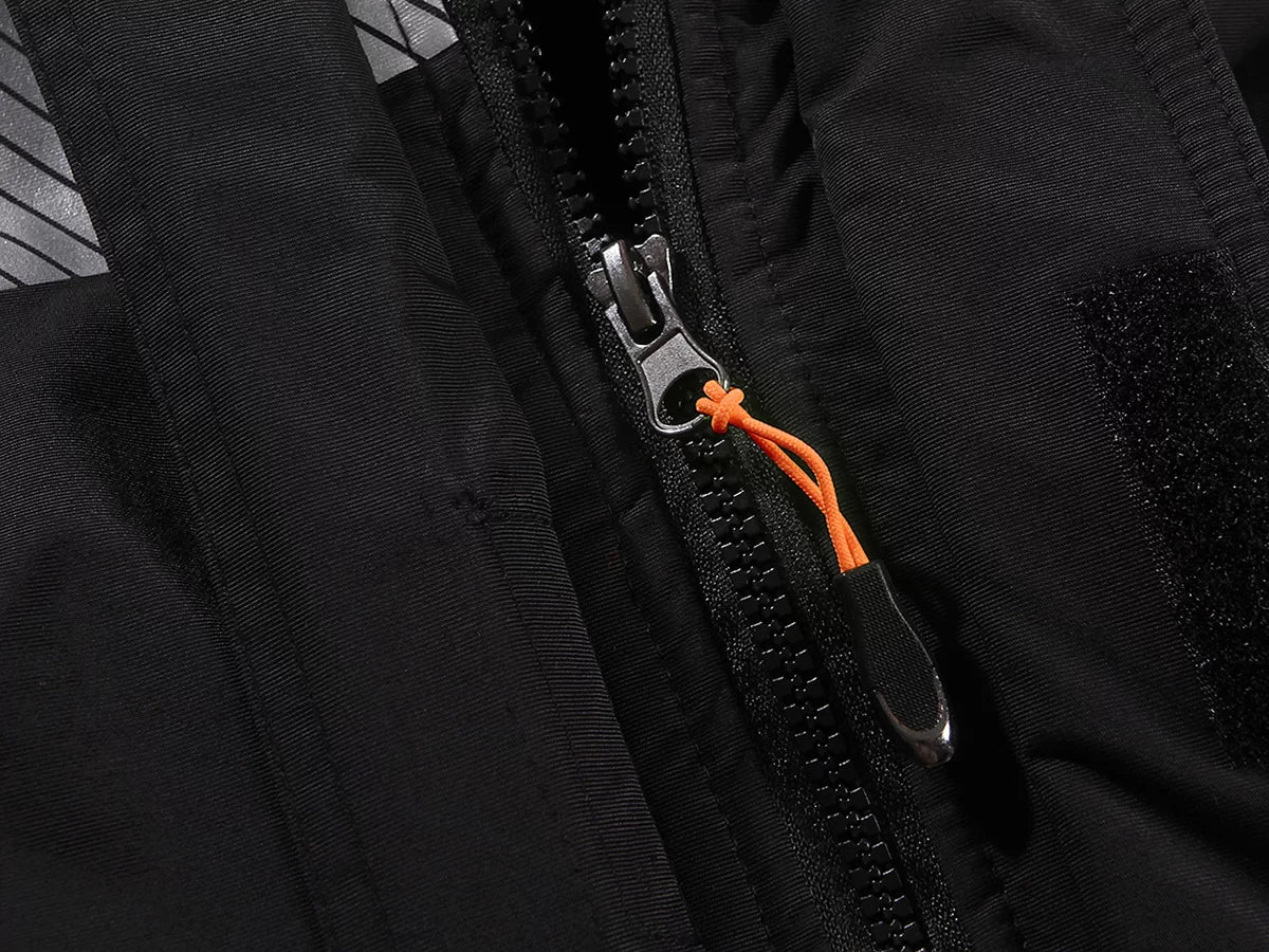 NOVA_OR, VESTE D'HIVER IMPERMÉABLE PESSO NOVA, NOIR ORANGE