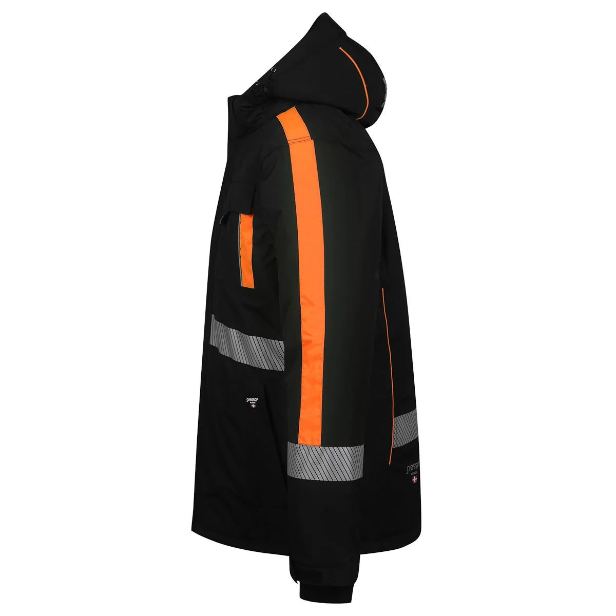 NOVA_OR, VESTE D'HIVER IMPERMÉABLE PESSO NOVA, NOIR ORANGE