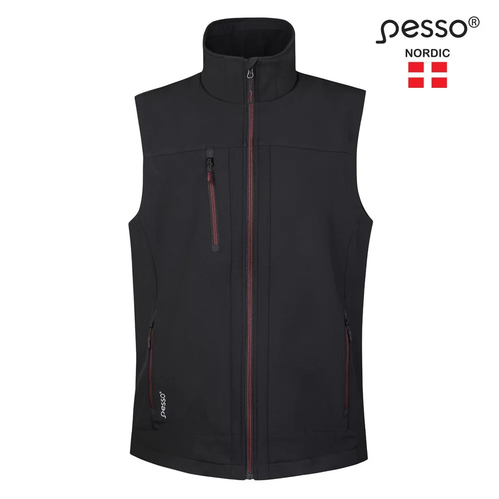 SOFTBLACK, SOFTSHELL VEST PESSO SOFTBLACK, BLACK no