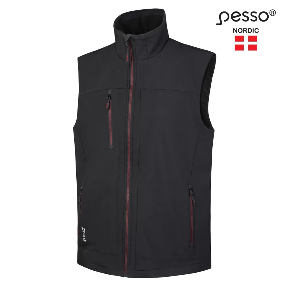 SOFTBLACK, SOFTSHELL VEST PESSO SOFTBLACK, BLACK no