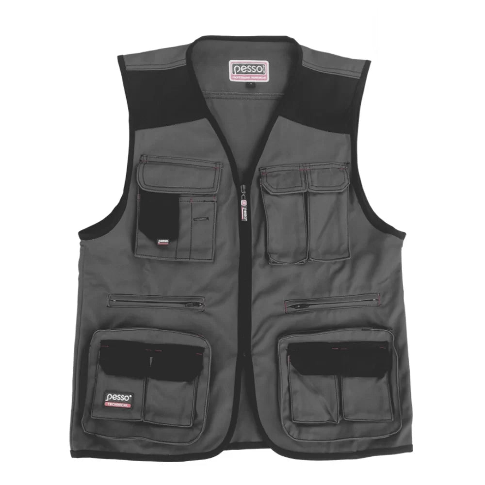 DICP, WORKWEAR VEST CANVAS PESSO, GREY