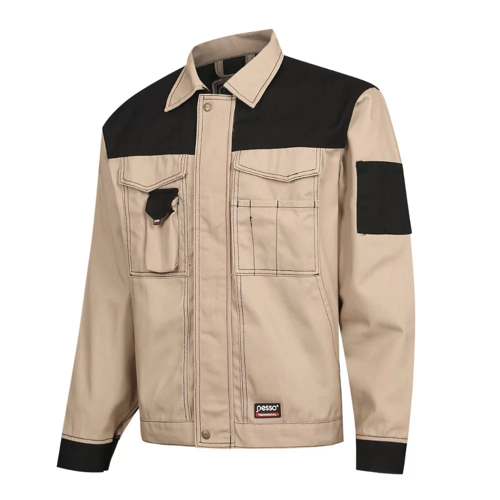 DSBZN, WORKWEAR JACKET PESSO DSBZ, CVC TWILL, BEIGE