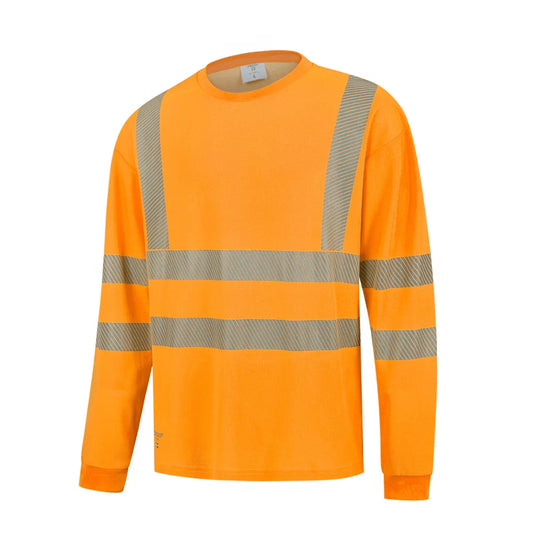 HVMIL_OR, HIGH VISIBILITY LONG SLEEVE T-SHIRT PESSO, ORANGE